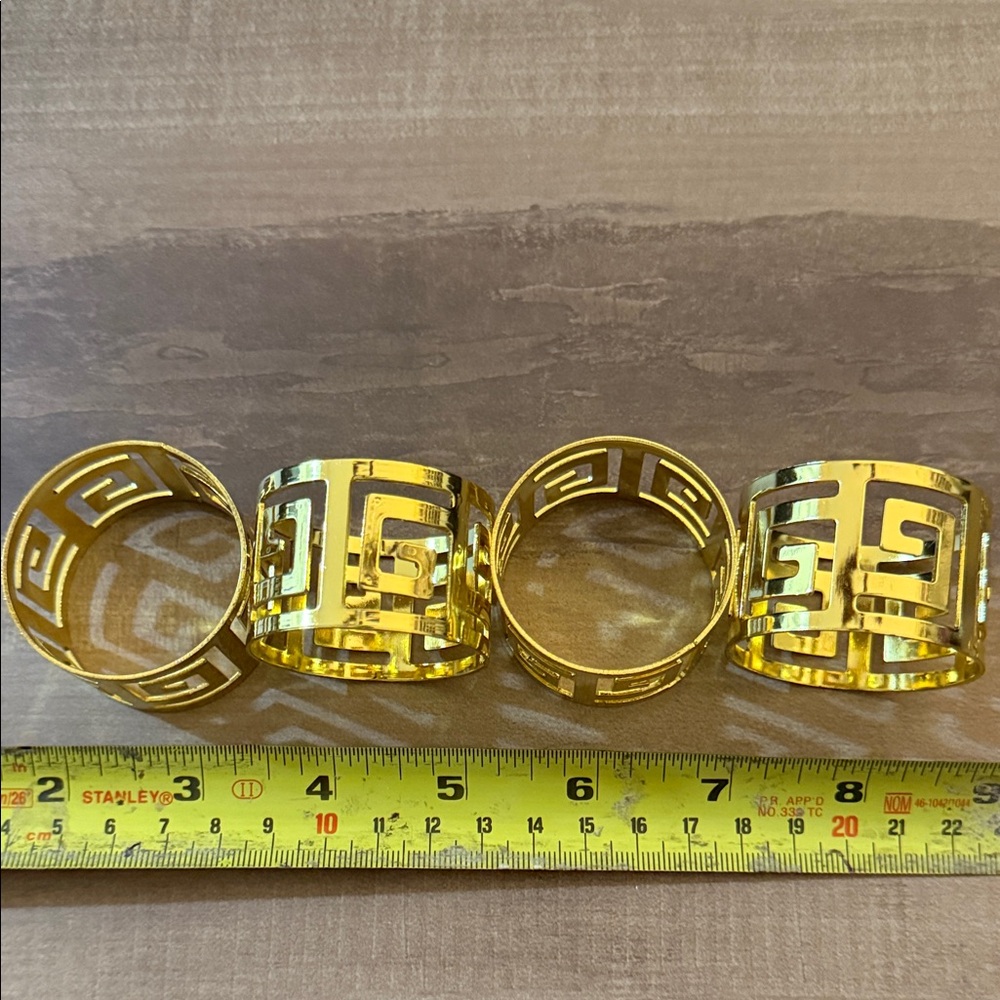 Elegant Gold and Black Napkin Rings